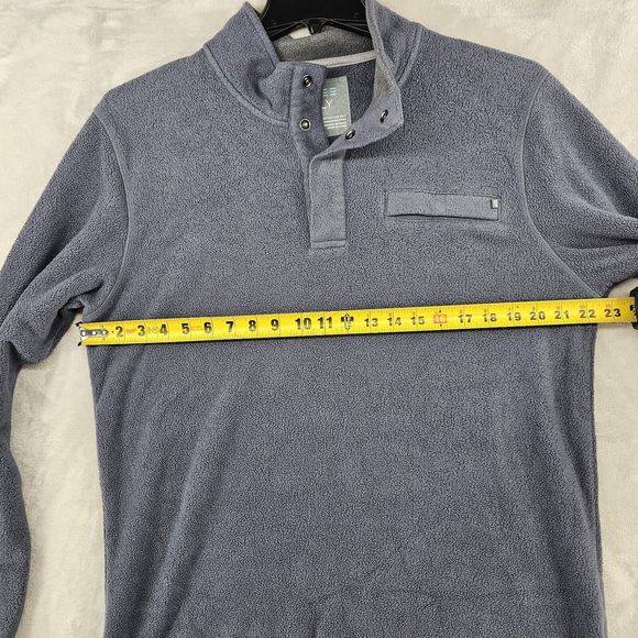 Free Fly Apparel Mens Large Fleeve Snap Button Jacket Pullover Sweatshirt - Picture 5 of 7